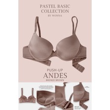 Wonna Andes 2527 Bronz Kahve Double Push Up / Ekstra Dolgulu Mikro Basic Sütyen