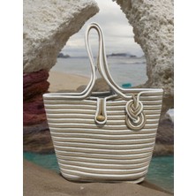 Home Turko Kadın Hasır Jüt Plaj Çantası, Dekoratif Süs, Aksesuar, Çanta