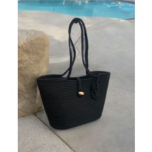 Home Turko Kadın Hasır Jüt Plaj Çantası, Dekoratif Süs, Aksesuar, Çanta