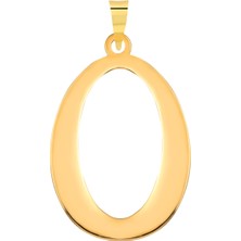 Prenses Pırlanta 14 Ayar Altın O Harfi Kolye Ucu El Işi Tasarım Harf Zincir Dahil Değildir