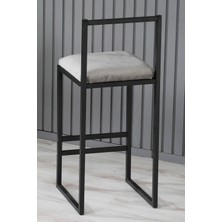 Vianem Nordic Bar Ada Mutfak Sandalyesi 65 cm Gri