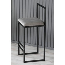 Vianem Nordic Bar Ada Mutfak Sandalyesi 65 cm Gri