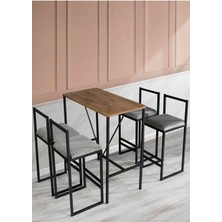 Vianem Nordic Bar Ada Mutfak Sandalyesi 65 cm Gri
