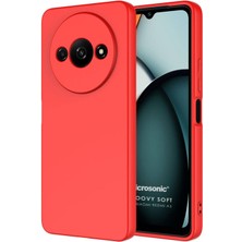 Microsonic Xiaomi Redmi A3 Kılıf Groovy Soft Kırmızı