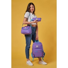 Coral High Mor Leopar Desenli 3’lü Okul Çanta Seti SET0123632