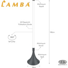 Lambaled Clarion Dimmer Kumandalı Gün Işığı ( 3000K ) Lambader