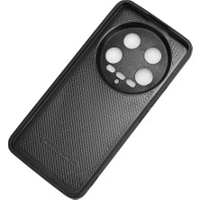 Xiaomi 14 Ultra Sığır Derisi Doku Dikiş Hattı Darbeye Dayanıklı Arka Kılıf (Yurt Dışından)