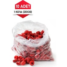 Floraplast Naylon Bakkaliye Torba Dayanıklı 1.kalite Gıda Temasına Uygun Şeker Torbası (1 KG)(20X30) 10 Pk