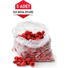 Floraplast Naylon Bakkaliye Torba Dayanıklı 1.kalite Gıda Temasına Uygun Şeker Torbası (0,5 KG)(17X25) 5 Pk