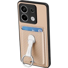 Xiaomi Redmi Note 13 Pro 5g / Poco X6 5g Kickstand Karbon Fiber Doku Deri + Tpu + Pc Telefon Kapağı (Yurt Dışından)