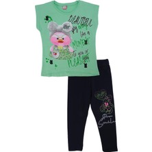 Bebelop Kız Çocuk Bisiklet Yaka Kısa Kollu T-Shirt