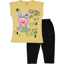 Bebelop Kız Çocuk Bisiklet Yaka Kısa Kollu T-Shirt