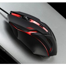 Everest Grup Oyun Mouse Kablolu USB Optik Oyuncu Mause Ergonomik LED Işıklı Gaming