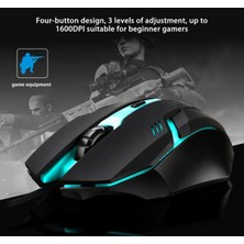 Everest Grup Oyun Mouse Kablolu USB Optik Oyuncu Mause Ergonomik LED Işıklı Gaming