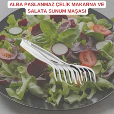 Mangal Ustası Alba Paslanmaz Çelik Makarna ve Salata Sunum Maşası