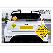 Seç Reklam Arabada Prenses Var Sticker Araç Sticker Çok Amaçlı Sticker