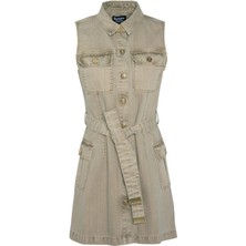 Barbour International B.ıntl Tamsin Denim Mini Elbise KH12 Washed Khaki