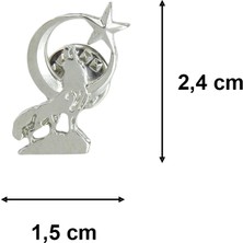 Hiçdurmaal Ay Yıldızlı Uluyan Kurt Metal Yaka Rozeti 1 Adet