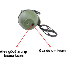 Hiçdurmaal El Bombası Şeklinde Metal Gazlı Çakmak Küçük Boy  1 Adet