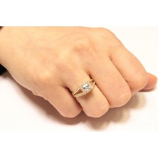 Güler Kuyumculuk Altın Baget Taşlı Yüzük