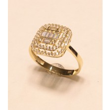 Güler Kuyumculuk Altın Baget Taşlı Yüzük