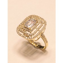 Güler Kuyumculuk Altın Baget Taşlı Yüzük