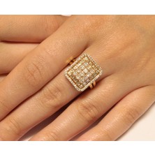 Güler Kuyumculuk 14 Ayar Altın Baget Taşlı Yüzük