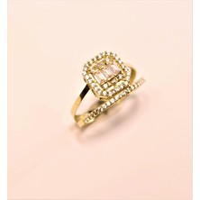 Güler Kuyumculuk Altın Baget Taşlı Yüzük