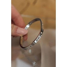 Ely Shop Çelik Roma Rakamlı Silver Renk Cartier Bilezik