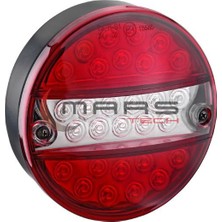 Mars Hamburger Stop Lambası Ledli 24V Kırmızı Beyaz 720103