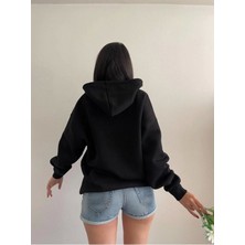 3 Iplik Şardonlu Kapşonlu Sweatshirt