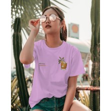 Helios Haute Old Fashioned Kokteyll Tasarım Relaxed Fit Kadın Önü Baskılı Tişört