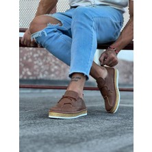 Alfaze Casual Erkek Ayakkabı Taba Topuk Boyu 3 cm