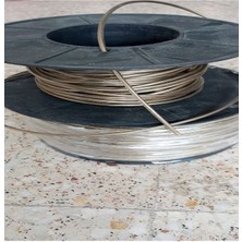 Ünal File 4 mm Izoleli Çelik Halat 200 Metre Pvc Kaplı Çamaşır Ipi 4 Milim Plastik Makaralı