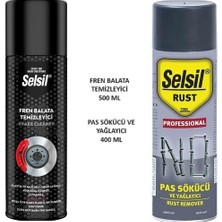 Selsil Fren Balata Temizleme Spreyi 500 ml /pas Sökücü ve Yağlayıcı Sprey 400 ml 2 Adet