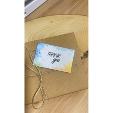 Butik Sosyetik E-Ticaret Teşekkür Kartı Thank You Yazılı 5x8 cm 100 Adet