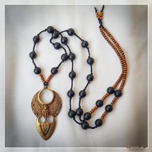 Z Jewelry Art Amulya - El Yapımı Etnik Otantik Bohem Kadın Erkek Kolye - ZJA-K-0206