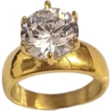 Hg.Aksesuar Kadın Zirkon Taşlı Çelik Yüzük
