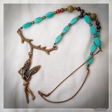 Z Jewelry Art Begın - El Yapımı Etnik Otantik Bohem Kadın Erkek Kolye - ZJA-K-0202