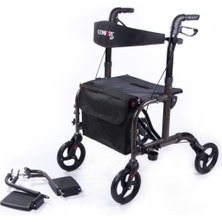 Medikaltec  Comfort Plus DM-9124 Lüx Ayak Pedallı Alüminyum Rolatör