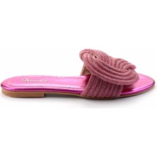 Bambi Fuşya Taşlı  Kadın Terlik K04192175087