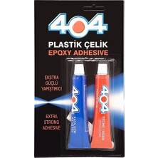 404 Plastik Çelik Yapıştırıcı -2 Adet - 40GR Çift Karışımlı No:2