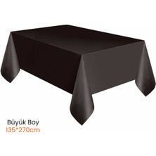 Plastik Kullan At Büyük Boy Siyah Renk Masa Örtüsü 135*270CM