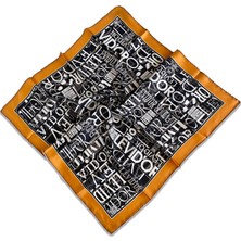 Levidor Tivil Ipek Eşarp 35049 Turuncu Karışık Desen