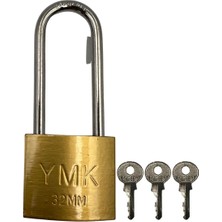 YMK 1232BL 32 mm Uzun Kancalı Asma Kilit Sarı