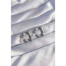 Callerrons Accessories  316L Çelik Gümüş Renk Minimal Bubble Küpe - EBJ240629W25063