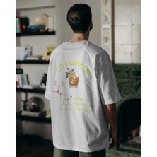 Helios Haute Old Fashioned Kokteyl Tasarım Relaxed Fit Erkek Ön-Arka Baskılı Tişört
