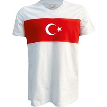 Çapıt Pamuk Standart Kesim Milli Takım Forması V Yaka Tişört