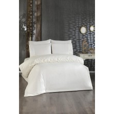 Çeyiz Diyarı Fransız Dantelli Seda Çeyizlik Nevresim Takımı Krem