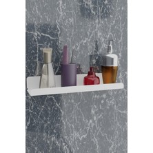 Risingmaber 3m Ultra Güçlü Yapışkanlı Beyaz Mutfak&banyo Rafı, Çok Amaçlı Organizer Raf MT95B